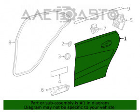 Bare rear right door Mercedes CLA 14-19