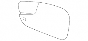 Mirror element left Ford Fiesta 11-19