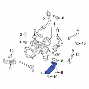 Oil pipe Ford Escape mk3 13-19 1.6T metal+rubber
