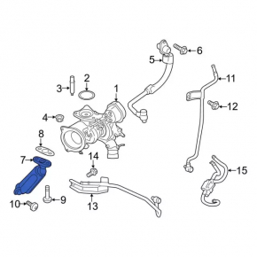 Oil pipe Ford Escape mk3 13-19 1.6T metal+rubber