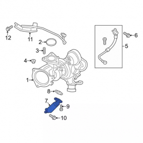 Oil pipe Ford Escape mk3 13-19 1.6T metal+rubber