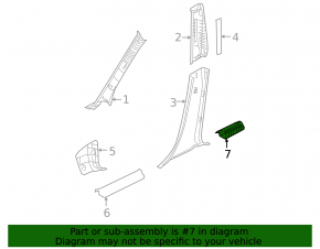 Door sill trim rear right Mazda3 03-08