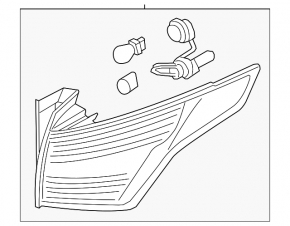 Outer wing lamp left Ford Escape MK3 13-16 pre-rest chip