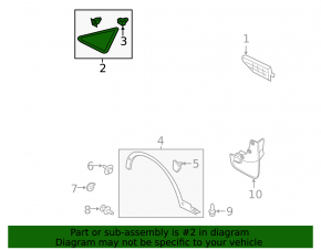 Plug triangle wing front right Ford Escape MK3 13- structure