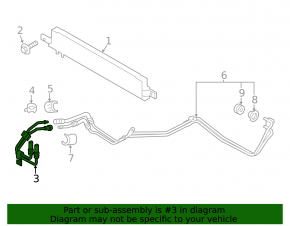 Pipes of cooling system oil automatic transmission Ford Mustang mk6 15- 5.0, 2.3T, 3.7