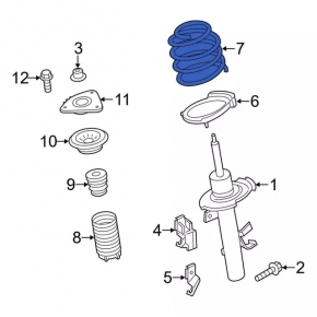 Front left spring Ford Escape MK3 13- for straight cup