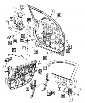 Door handle outer rear left Jeep Patriot 11-17