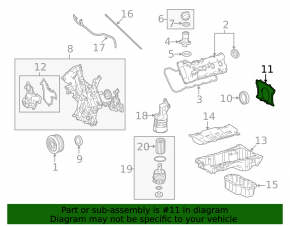 Toyota Sequoia Tundra 08-16 5.7 Block Rear Cover