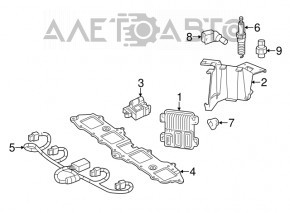 ECU block engine computer Chevrolet Volt 13-15