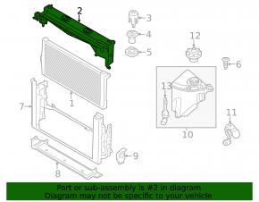 TV panel radiator BMW 5 F10 11-16 3.0T N55 upper part