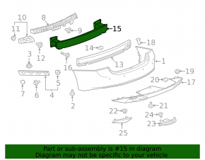 Chevrolet Malibu Rear Bumper Reinforcement 16-
