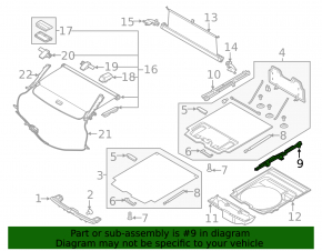 Trunk floor bracket right Volvo V90 17-22 usa