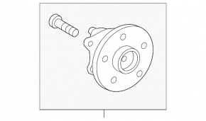 Rear left hub for Lexus UX200 UX250h 19-26 AWD