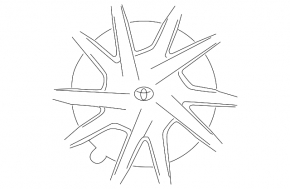 Wheel cap R16 Toyota Prius V 12-17