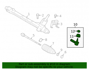 Left tie rod end for Mitsubishi Eclipse Cross 18-26