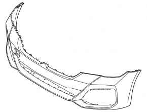 Bare front bumper for BMW 5 G30 21-23 with parking sensors without PMA, M Sport EUR