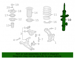 Front right shock absorber Acura RDX 19-25 With active damper system advance pkg With advance package With a-spec With active damper system with active damper system