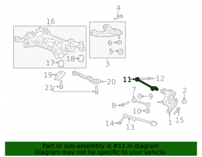 Lower control arm, rear left, Honda Accord 13-17