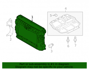 TV panel radiator VW Passat 20-22 no fragment