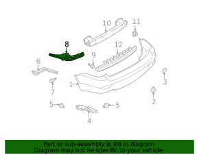 Subaru B10 Tribeca right rear bumper mount