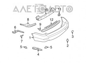 Subaru B10 Tribeca right rear bumper mount