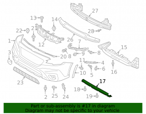 Subaru Outback 20- Front Bumper Lower Trim