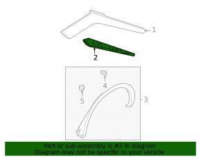 Left rear fender lining bracket for Mitsubishi Outlander 22-25