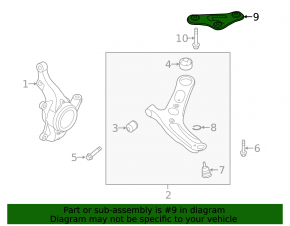 Front subframe burdock left Kia Forte 4d 14-18