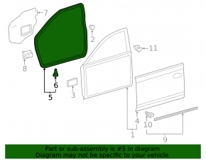 Front right door seal Toyota Camry v50 12-14 usa