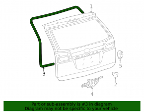 Toyota Sienna 04-10 tailgate seal