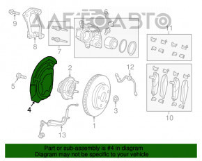 Brake Disc Cover Front Left Jeep Cherokee KL 14-16