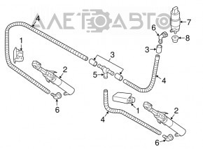 Headlight washer motor Audi A6 C8 19-