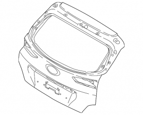 Boot door bare Hyundai Kona 18-23