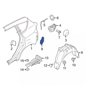 Left ventilation shield Ford C-max MK2 13-18