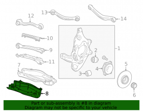 Rear right control arm pad for spring Mercedes C-class W205 15-21