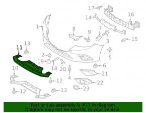 Front bumper protection for Mazda 3 14-16 BM
