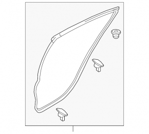 Door seal rear right Mazda 6 18-21