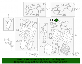 Headrest rear center Mazda 6 13-17 cloth, gray, for dry cleaning