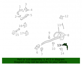 Front left lock cylinder Nissan Versa 12-13 usa