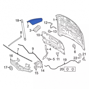 Hood seal left Ford Mustang mk6 18- small