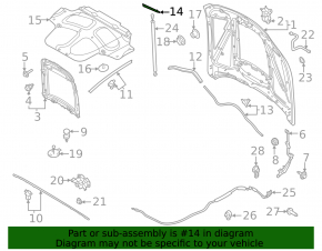 Hood seal left Ford Mustang mk6 18- small