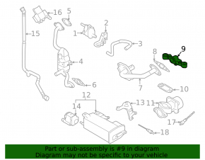 Subaru Forester 25-26 2.5 EGR Valve Flange