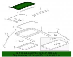 Chevrolet Cruze 11-15 Sunroof Glass
