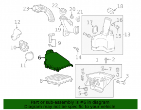Air Filter Housing Honda Accord 13-17 Upper Part