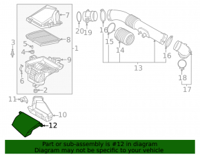 Air intake Kia Sorento 21-22 HEV, PHEV