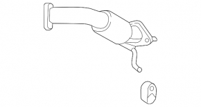 Kia Optima 11-15 hybrid exhaust pipe