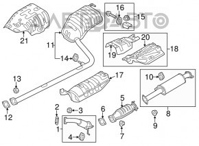 Kia Optima 11-15 hybrid exhaust pipe