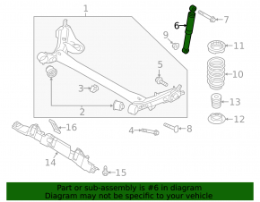 Rear left shock absorber Hyundai Veloster 12-17