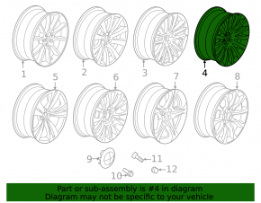 Wheel disk R19 432 style BMW 5 F10 09-16 8.5x19