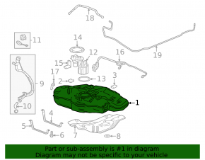 Fuel tank Chevrolet Cruze 16-